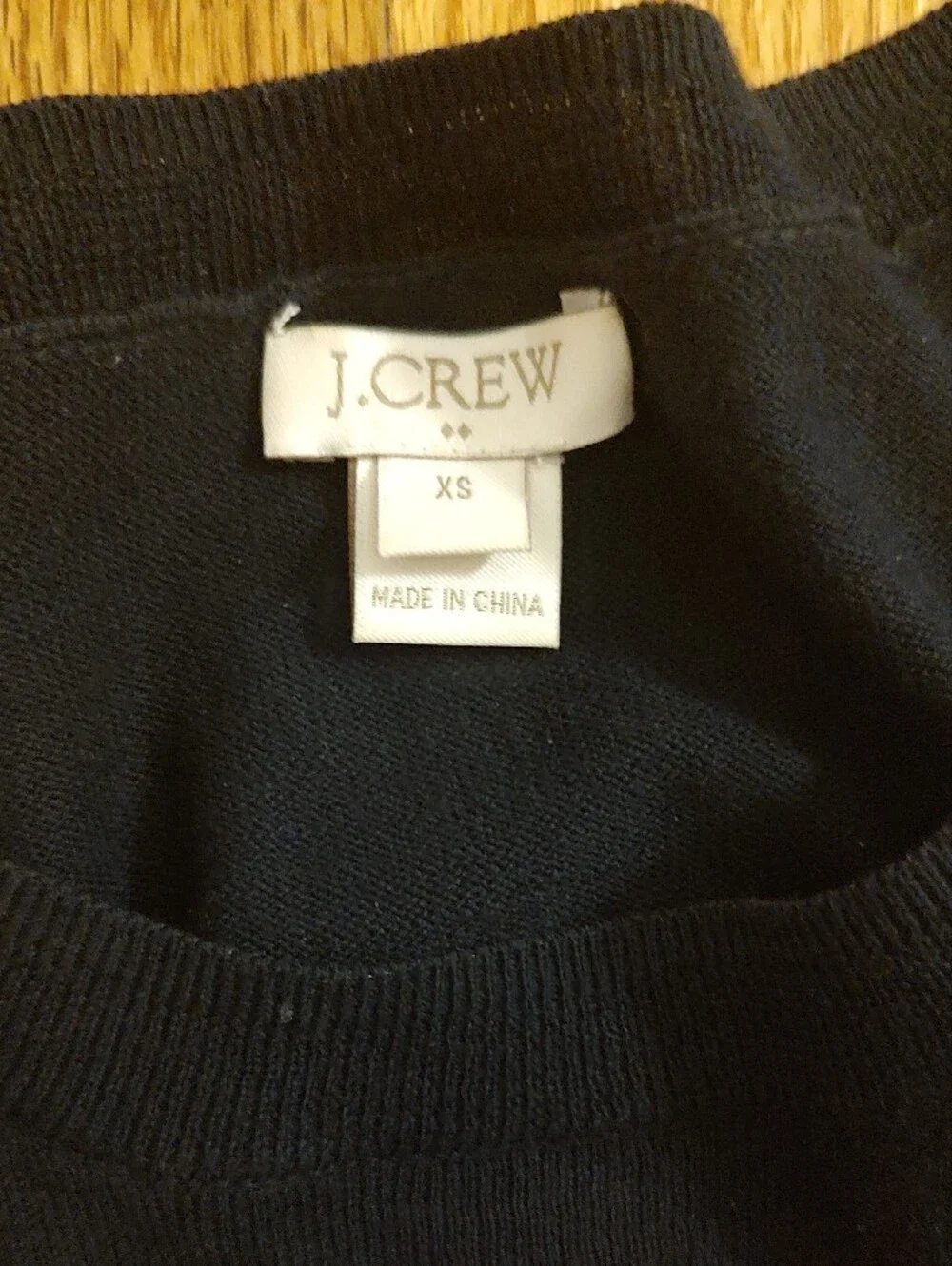 J Crew Women’s Navy Sweater with Red Lobster Motif